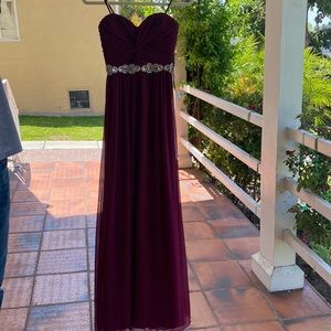 Eggplant Colored Brand New Strapless Dress
